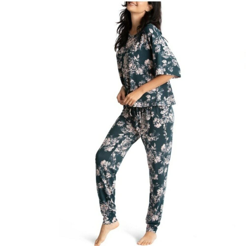 NWT Midnight Bakery 2-Piece Floral Print Alexis Women's Pajama Set L & XL